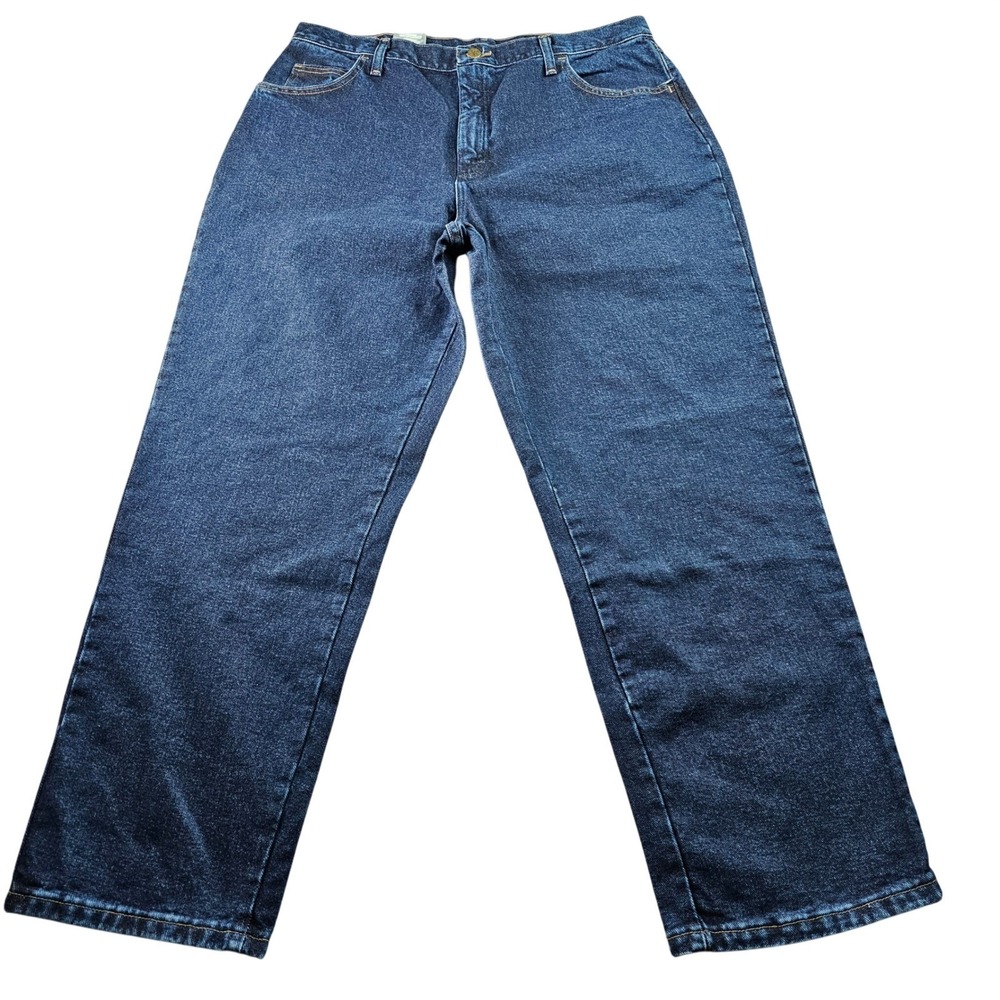 Wrangler Blues Jeans Womens 18/30 Blue Denim Streetwear Relaxed Fit Straight Leg